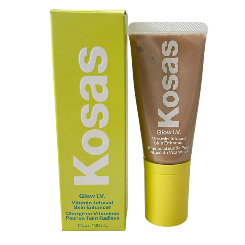 Kosas Glow IV Vitamin-Infused Skin Enhancer In Sheer Light Champagne NIB